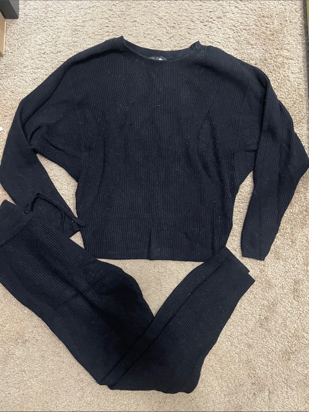 Express Ribbed Knit Sweater Set